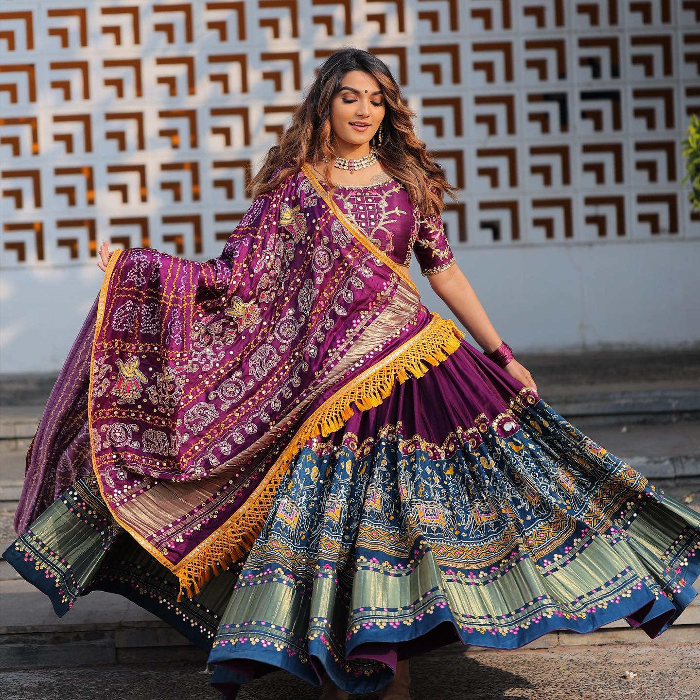 Bollywood Style Pure Silk Designer Wear Lehenga Choli Designs