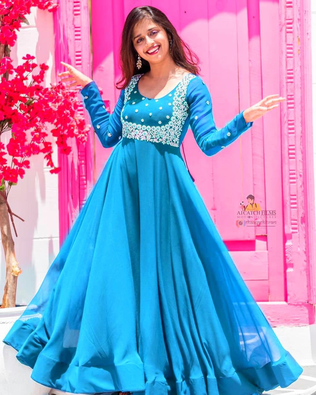 Amazing Blue Long Online Gown Collection For Girls