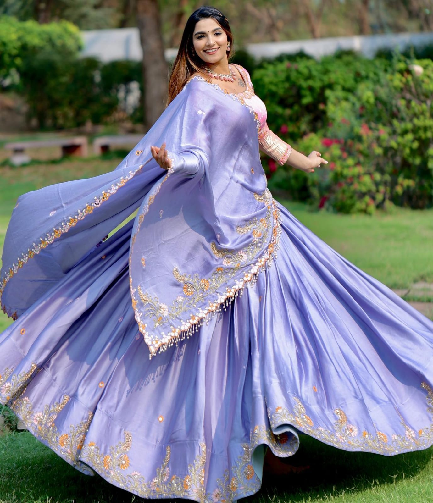 Astounding Silk Purple Colour Online Lehenga In Low Rate