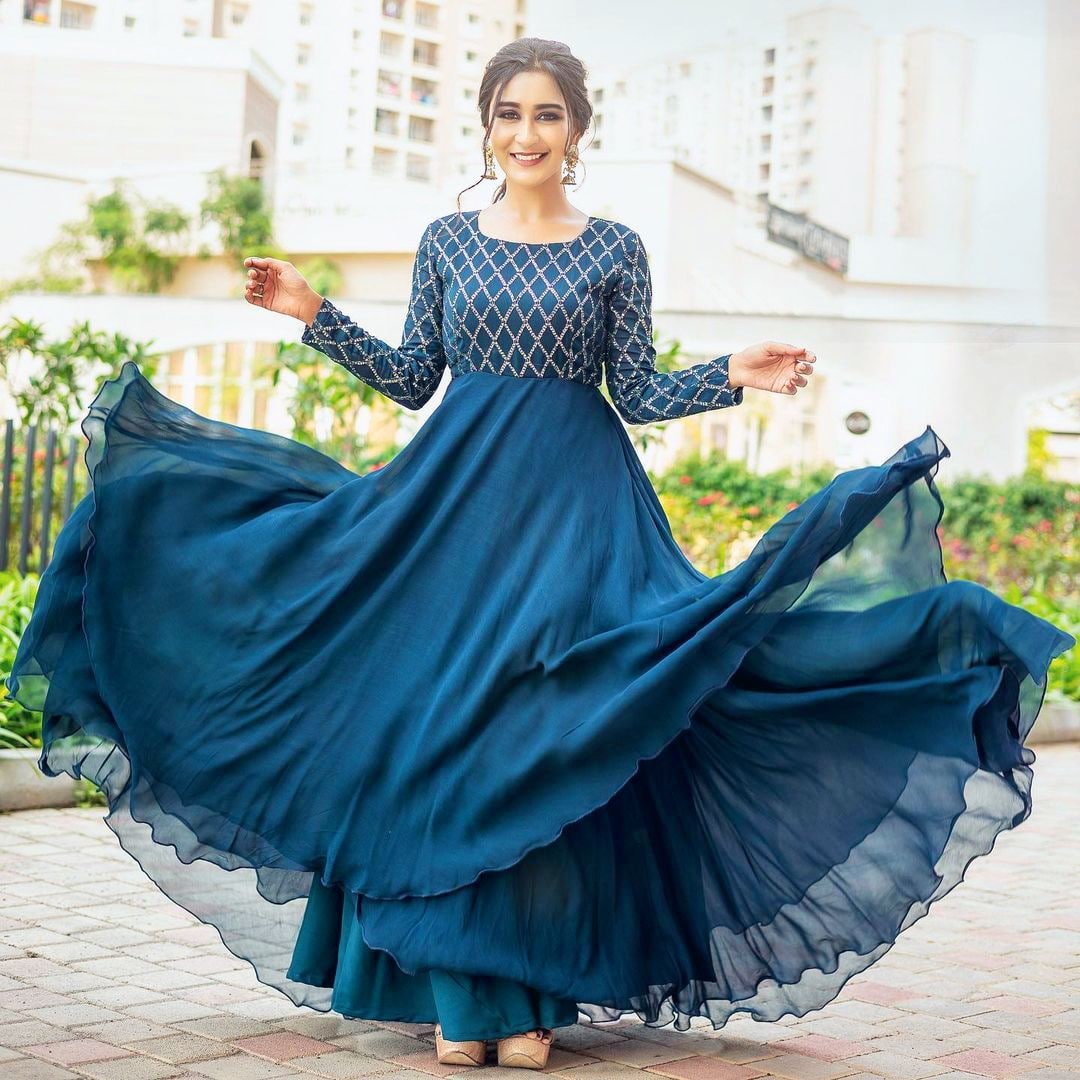 Best Layer Anarkali Designer Gown Designs For Wedding Wear