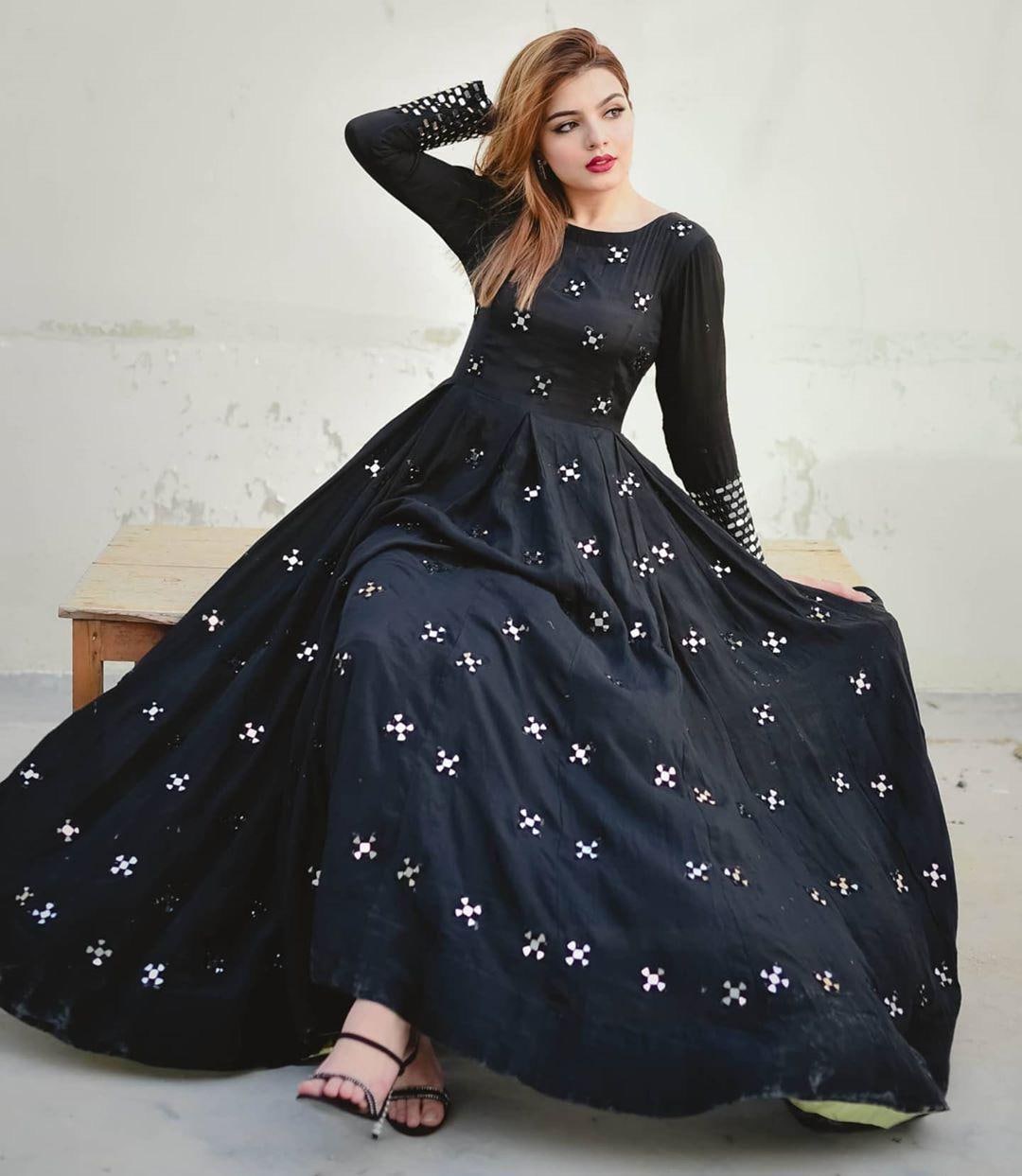 Black Color Tunning Heavy Work Party Wear Gown Collection