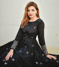 Black Color Tunning Heavy Work Party Wear Gown Collection