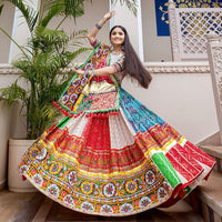 Fantastic Multi Color Soft Pure Silk Navratri Lehenga For Wedding