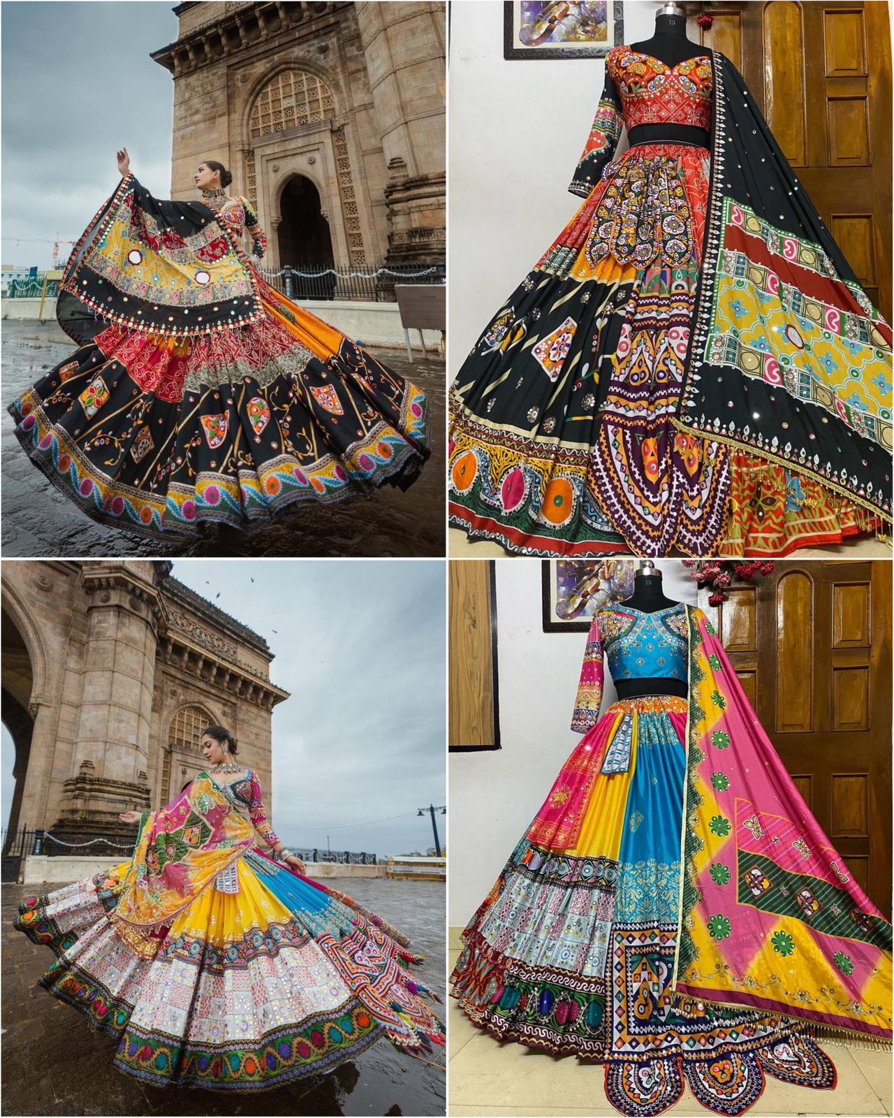 Fashionable Designer Pure Silk Navratri Lehenga Choli Designs