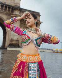 Fashionable Designer Pure Silk Navratri Lehenga Choli Designs