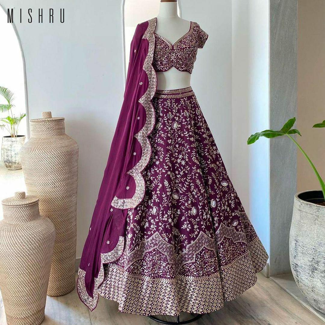 Lavish Heavy Purple Color Beautiful Designer Lehenga Choli