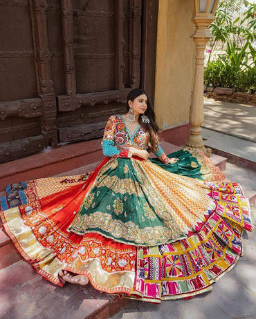 Latest Fashion Designer Pure Silk Navratri Lehenga Collection