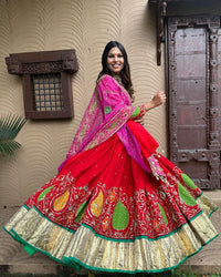 Rani Fanta Color Beautiful Designs Of Navratri Lehenga Choli