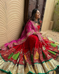 Rani Fanta Color Beautiful Designs Of Navratri Lehenga Choli