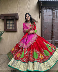 Rani Fanta Color Beautiful Designs Of Navratri Lehenga Choli