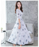 White Color Fancy Star Printed Digital Gown For Party