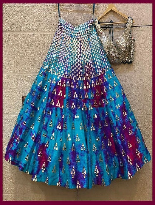 Trendy Look Multi Color Mirror Lehenga Choli